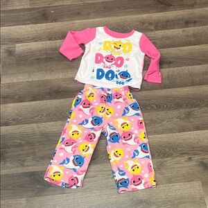 Baby Shark 2 piece girls pajamas size 2T